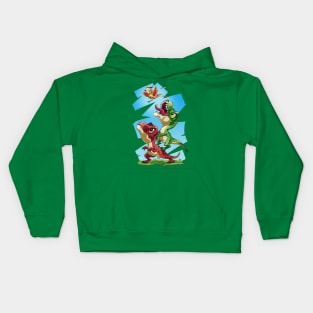 T-Rexs and little bird Kids Hoodie